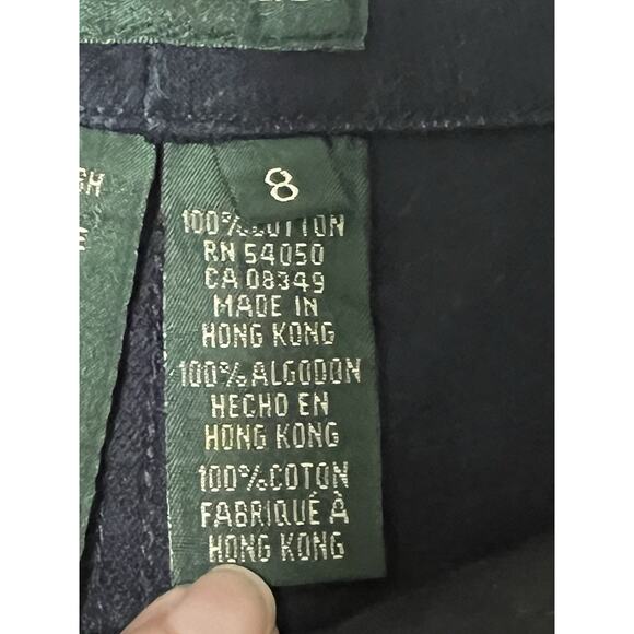 Ralph Lauren Woman’s Size 8 High Wast Wide Leg Blue Trouser Gold Button Nautical - Picture 8 of 13